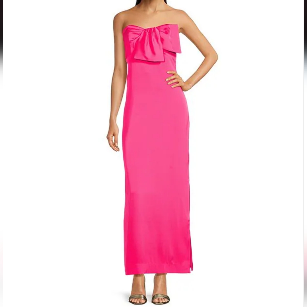 Nwt Lilly Pulitzer Carlynn Maxi Pink Palms Size 8